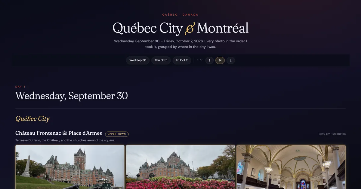 Screenshot of Québec & Montréal