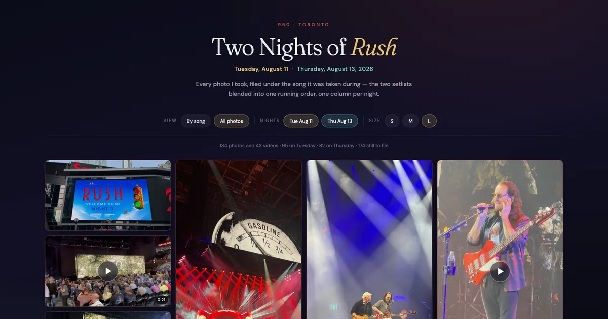 Screenshot of Rush: Two Nights in Toronto