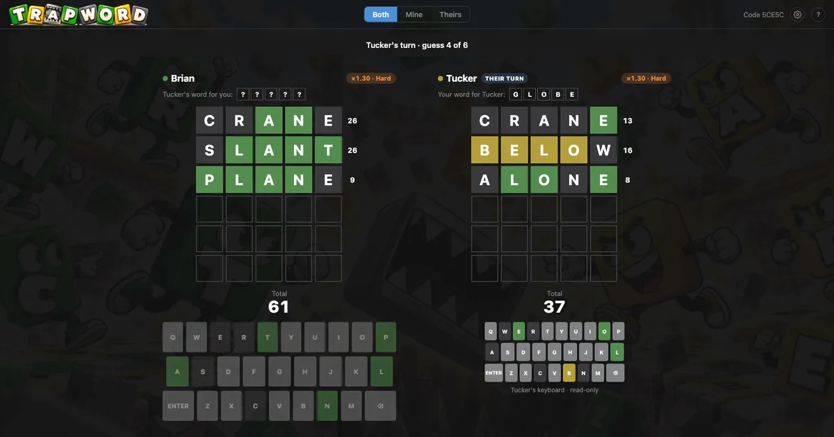 Screenshot of Trap Word